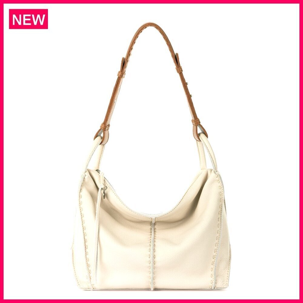 Large Leather Hobo Handbag with Zipper Pocket for Everyday Travel